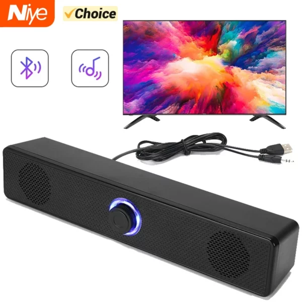 Soundbar (Wired and Wireless) for TV Pc Laptop Gaming Home Theater Surround Audio System