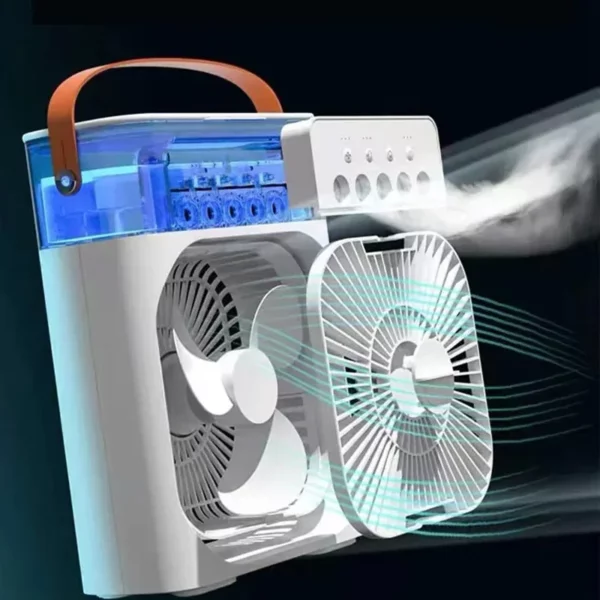 3 In 1 Fan Air Conditioner/Humidifier USB LED Night Light For Home - Image 3