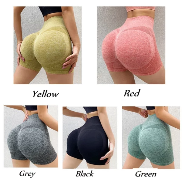 Women Yoga Shorts High Waist Workout Fitness Lift Butt Ladies Running Short Pants Sportswear - Image 6