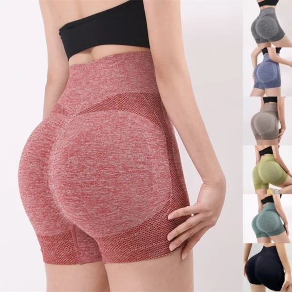 Women Yoga Shorts High Waist Workout Fitness Lift Butt Ladies Running Short Pants Sportswear