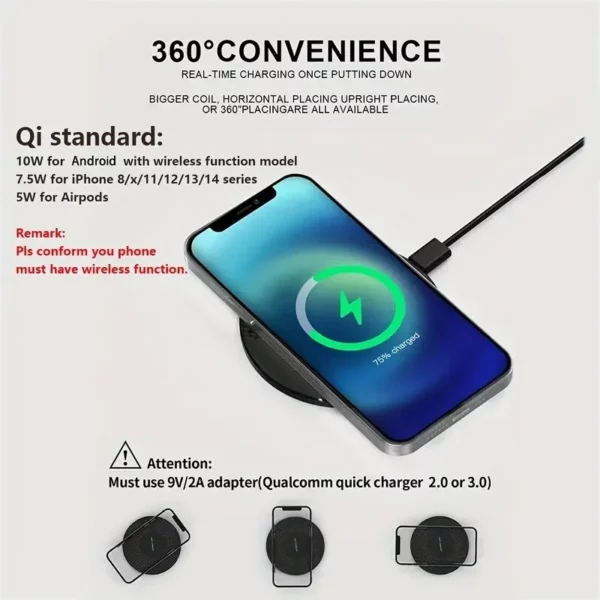 Fast Ultra-thin Wireless Phone Charging Station - Image 5