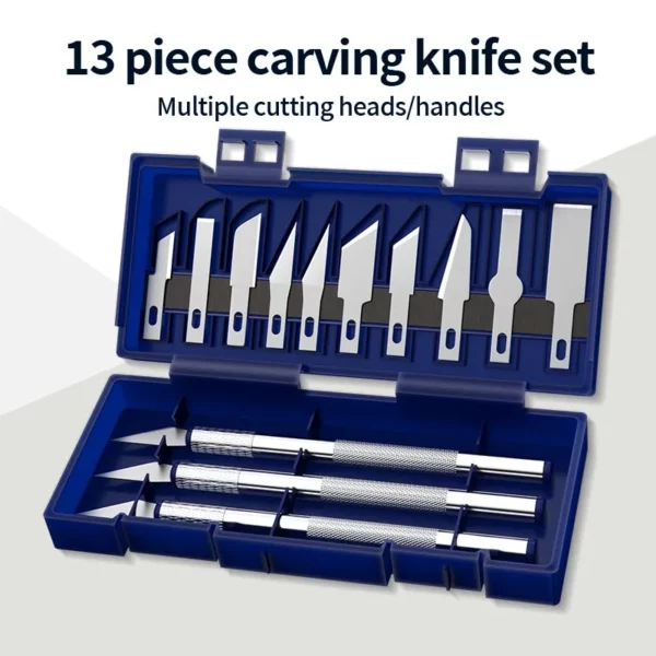 13Pcs Metal Non-Slip Precision Carving Knife