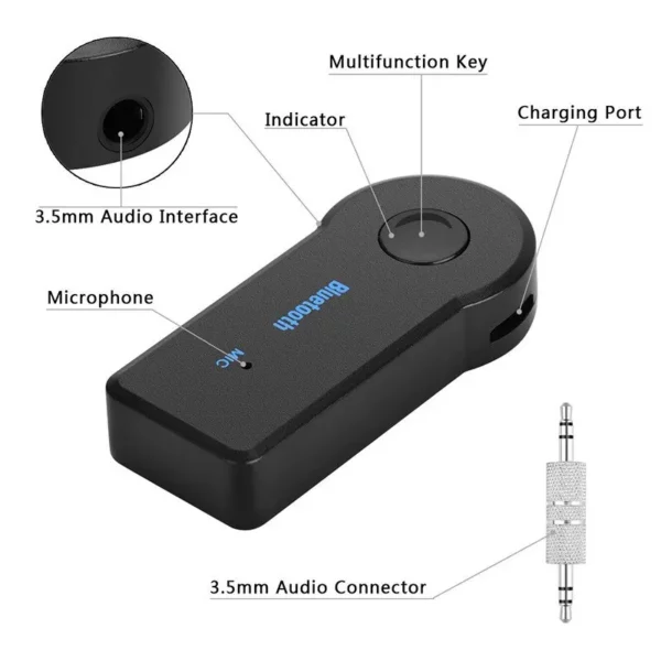 2-In-1 Bluetooth 5.0 Transceiver 3.5mm Adapter - Image 3