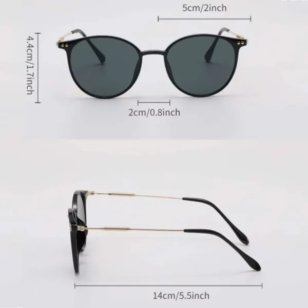 2 Pairs Cute Vintage Small Round Sunglasses - Image 5