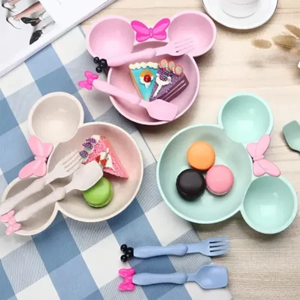 3 Piece Cartoon Baby/Kid Tableware Set - Image 3