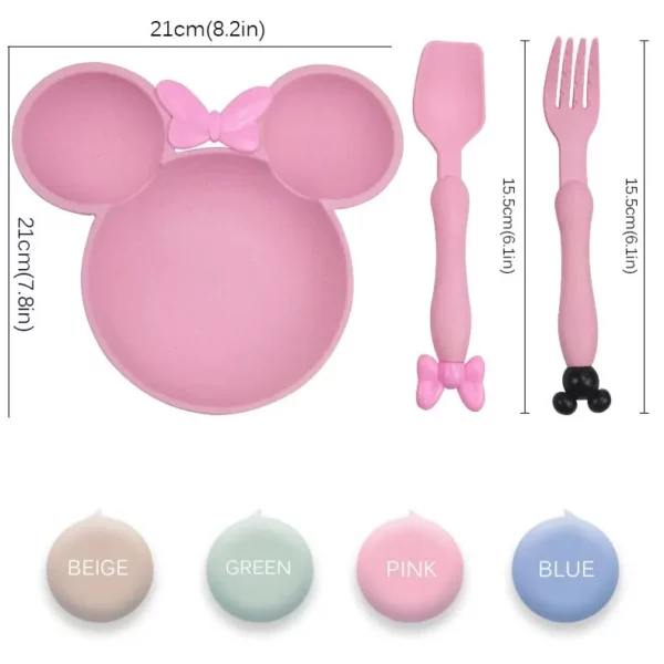 3 Piece Cartoon Baby/Kid Tableware Set - Image 5