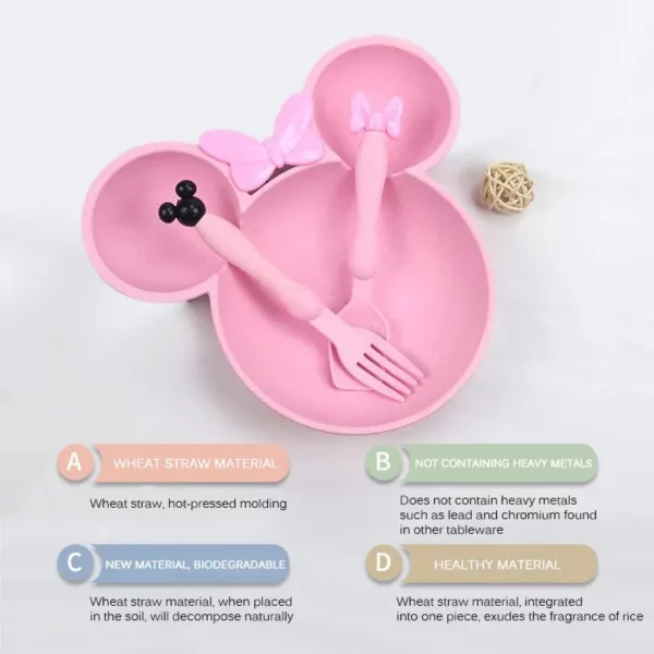 3 Piece Cartoon Baby/Kid Tableware Set - Image 6