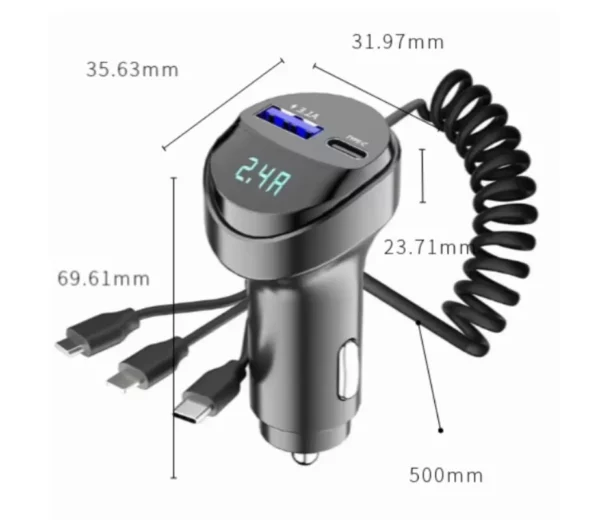 3-in-1 Fast-Charging Adapter with Voltage Display - Image 5