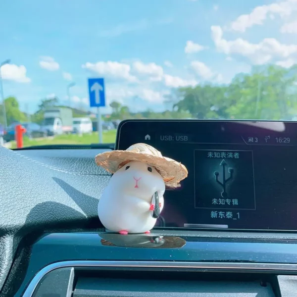 Cute Hamster with Straw Hat - Image 3