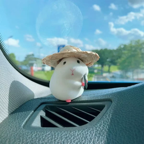 Cute Hamster with Straw Hat - Image 4