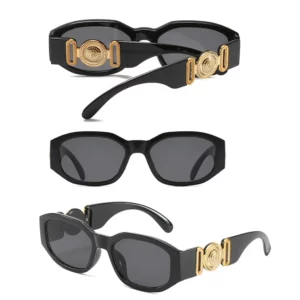 Classic Vintage Black Gold Sunglasses