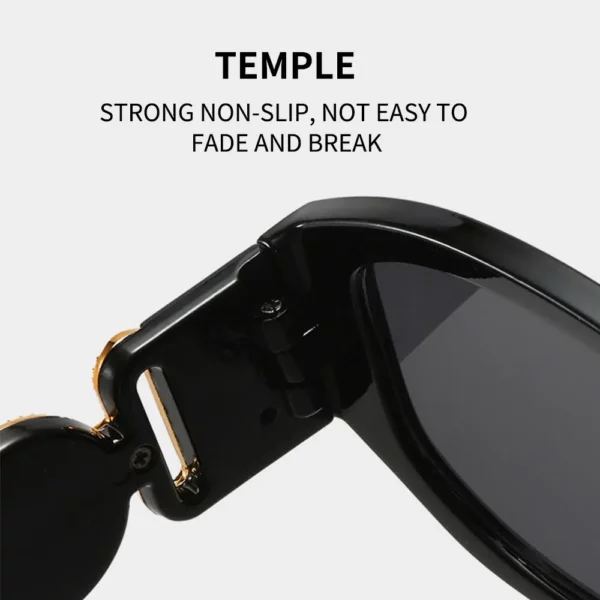 Classic Vintage Black Gold Sunglasses - Image 6