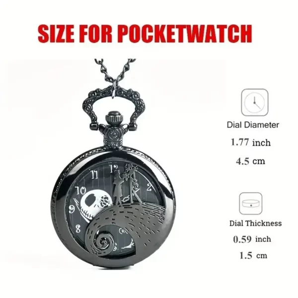 Vintage Fashion Pocket Watch with Chain Necklace Pendant - Image 2