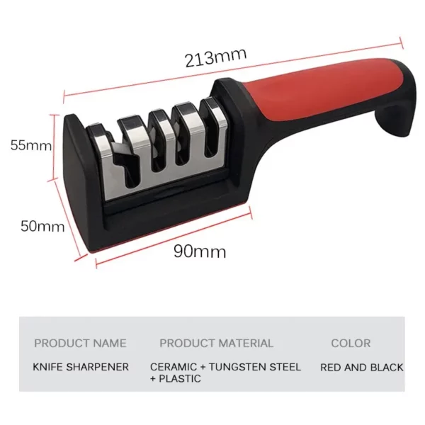 Kitchen 3/4-Segment Knife Sharpener Household Multi-Functional - Image 3