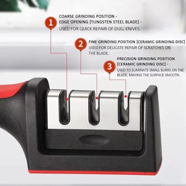 Kitchen 3/4-Segment Knife Sharpener Household Multi-Functional - Image 4